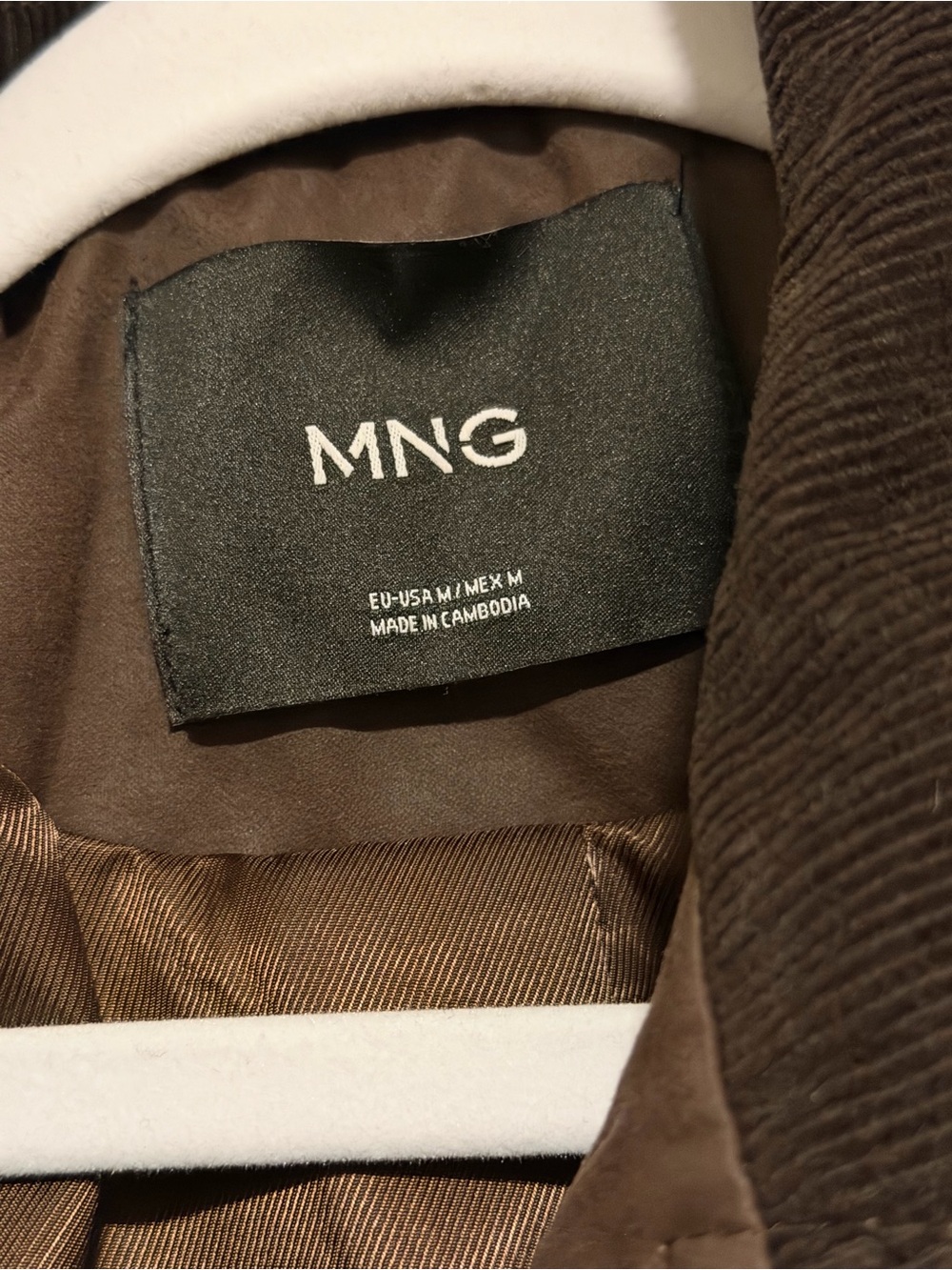 Mango Corduroy Collar Jacket with Pockets size Medium NWOT Barn Jacket - Picture 7 of 8